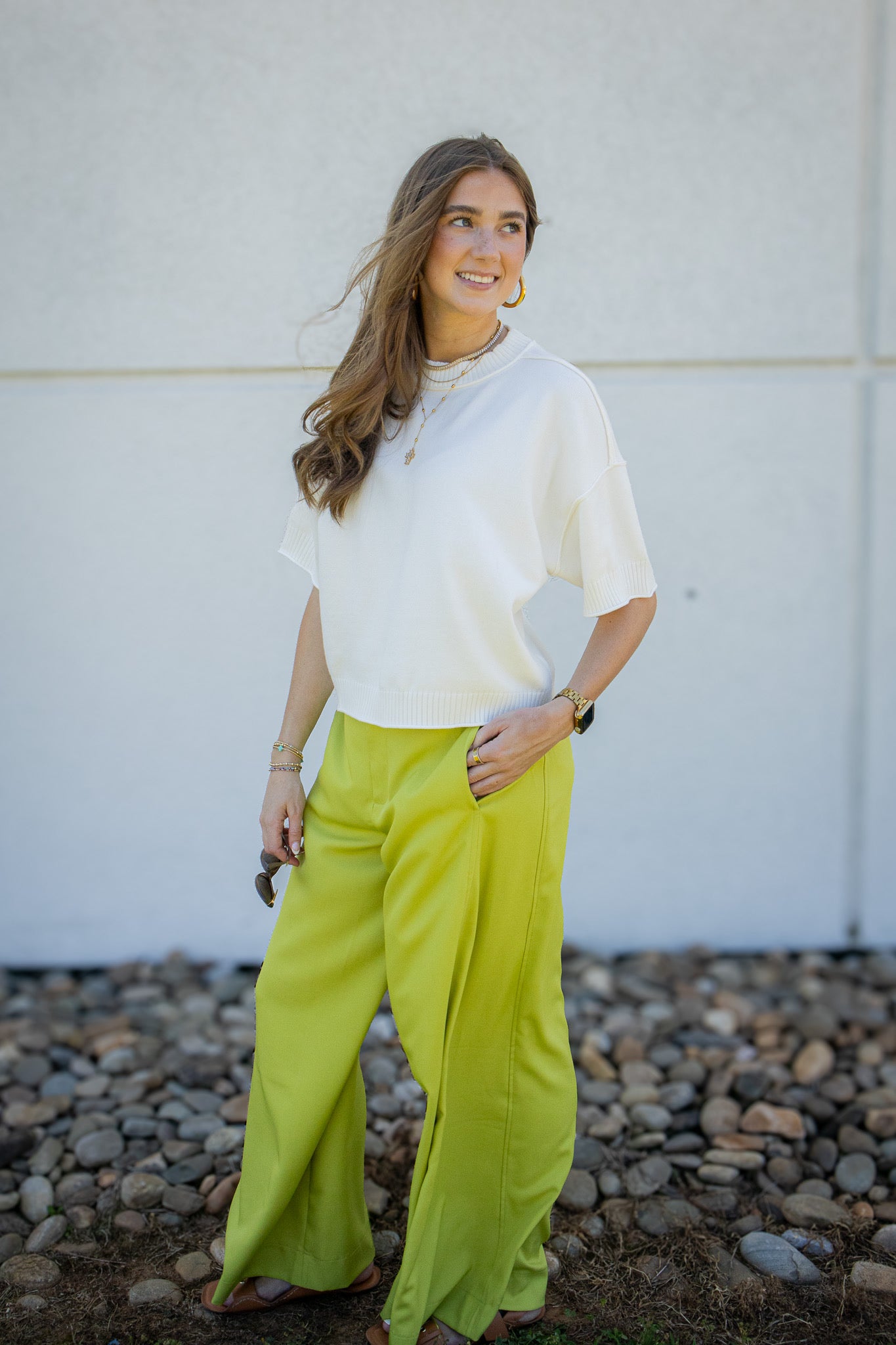 Ivory Ease Soft Knit Lightweight Sweater