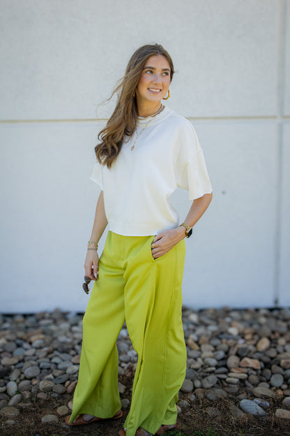 Ivory Ease Soft Knit Lightweight Sweater