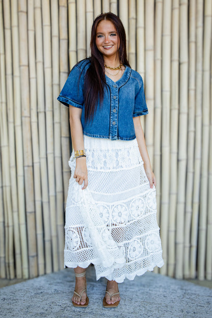 HIDDEN - Baseball Jersey Denim Shirt