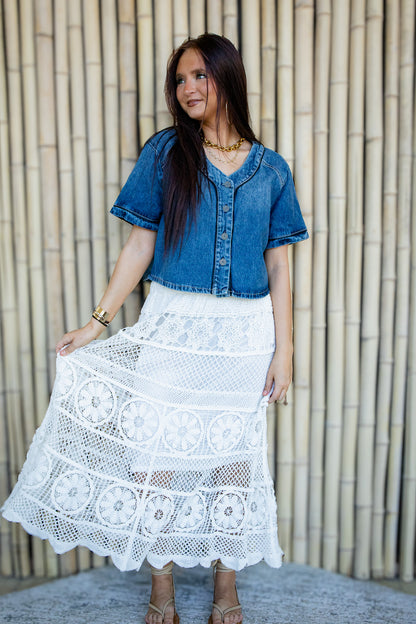 HIDDEN - Baseball Jersey Denim Shirt