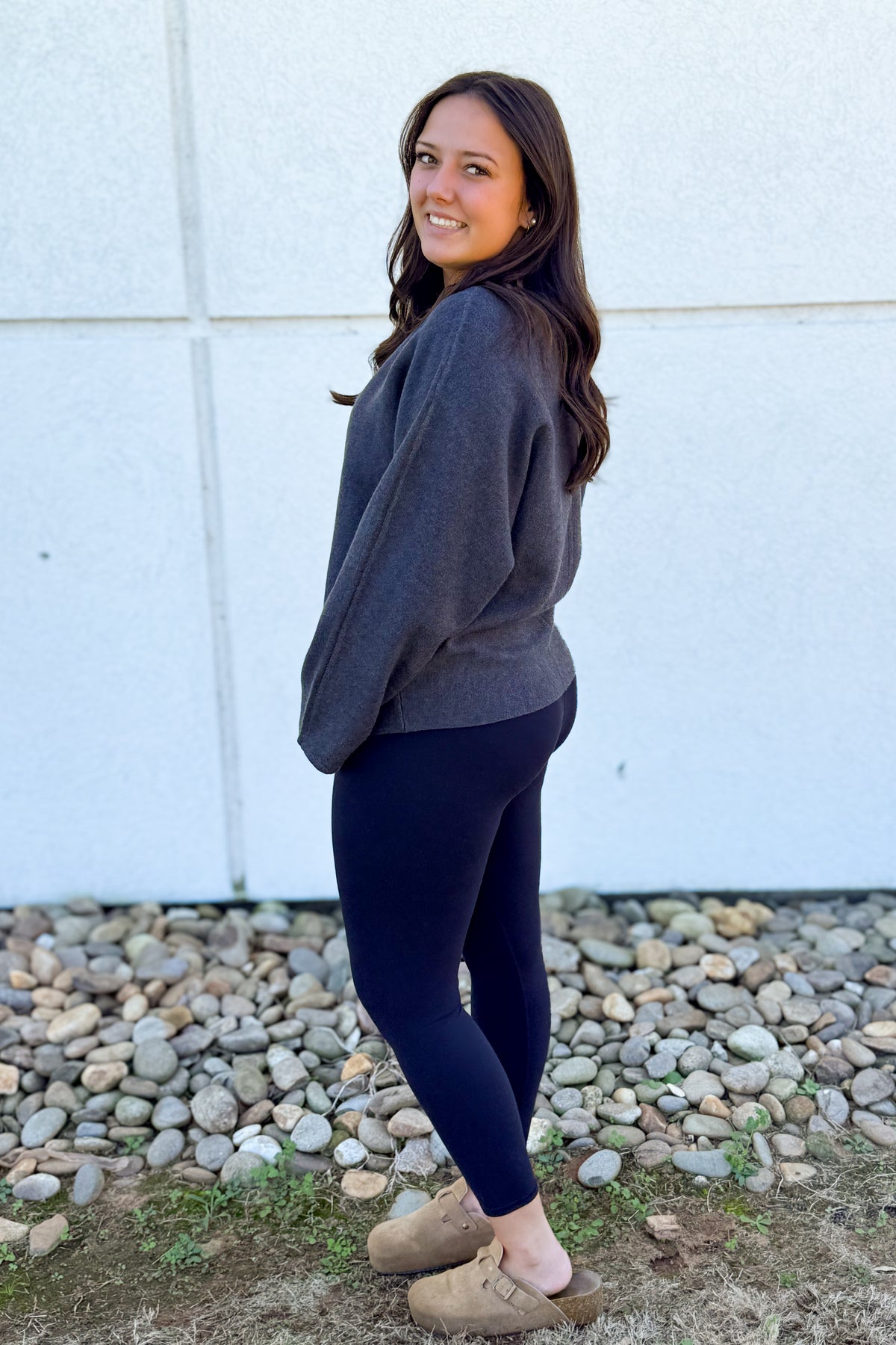 Soft Storm Boat Neck Sweater - GRAY