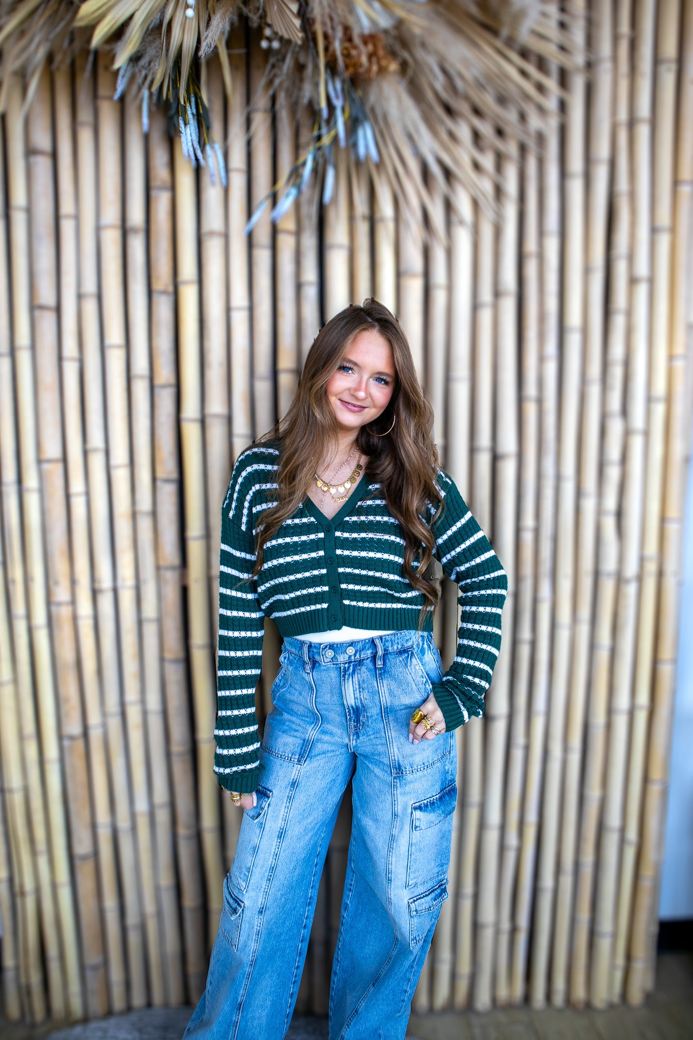 Evergreen Stripe Cardigan