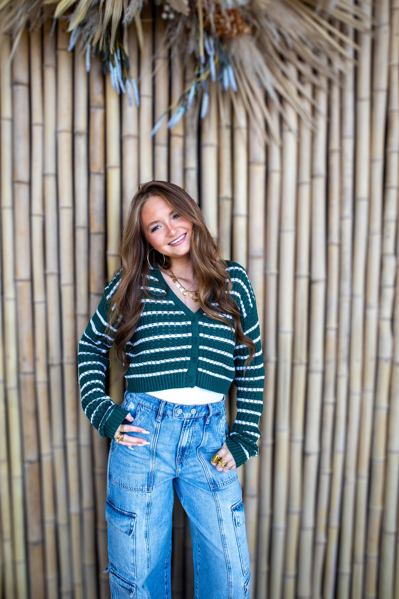 Evergreen Stripe Cardigan
