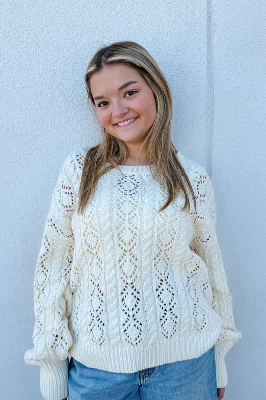 Gentle Cream Knit Sweater