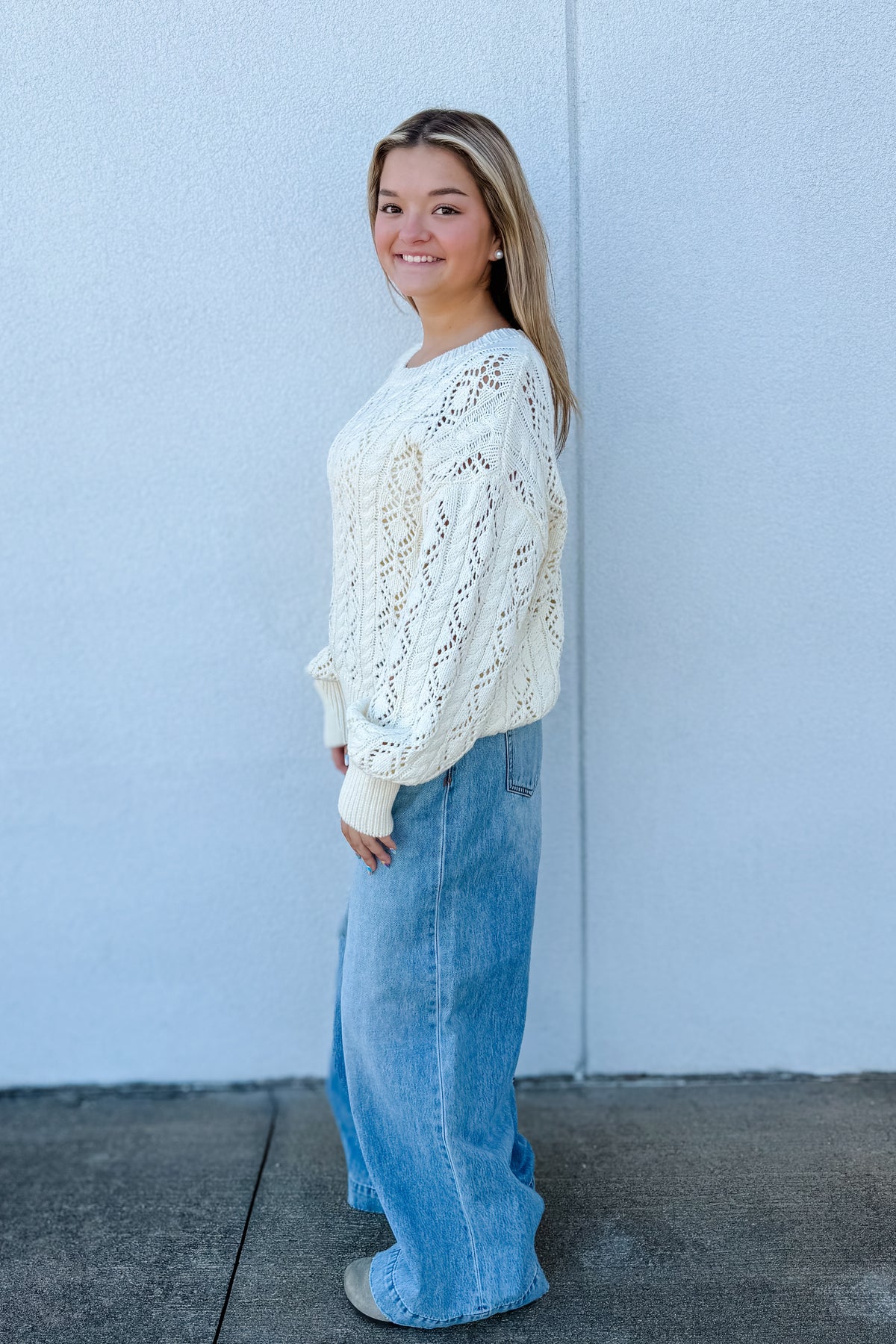 Gentle Cream Knit Sweater