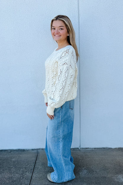 Gentle Cream Knit Sweater