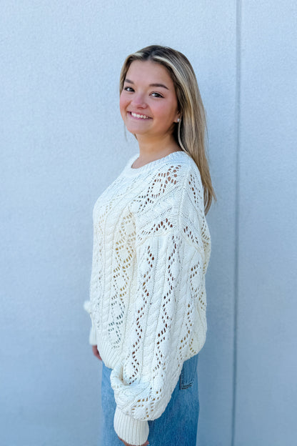 Gentle Cream Knit Sweater