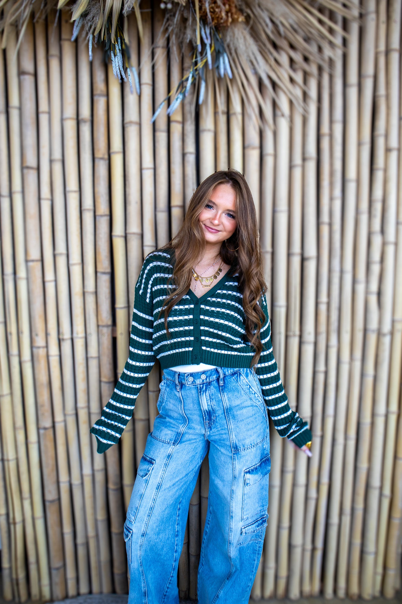 Evergreen Stripe Cardigan