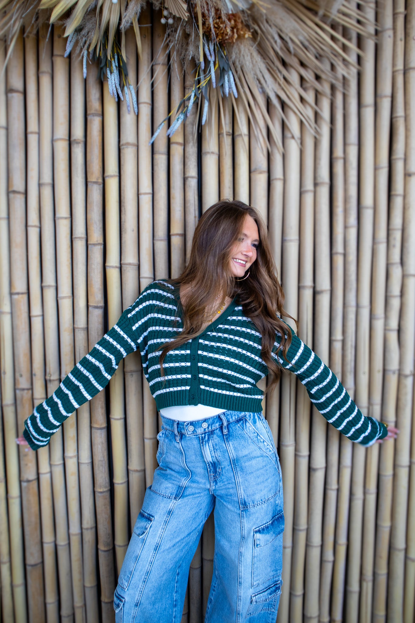 Evergreen Stripe Cardigan