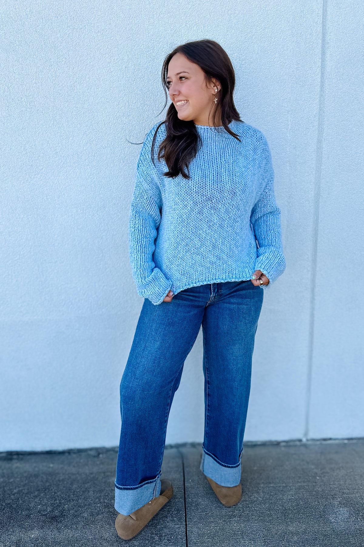 Free People - Opal Rollneck Knit Sweater - CASHMERE BLUE