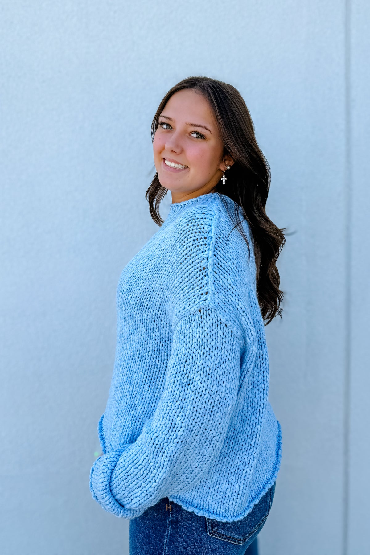 Free People - Opal Rollneck Knit Sweater - CASHMERE BLUE