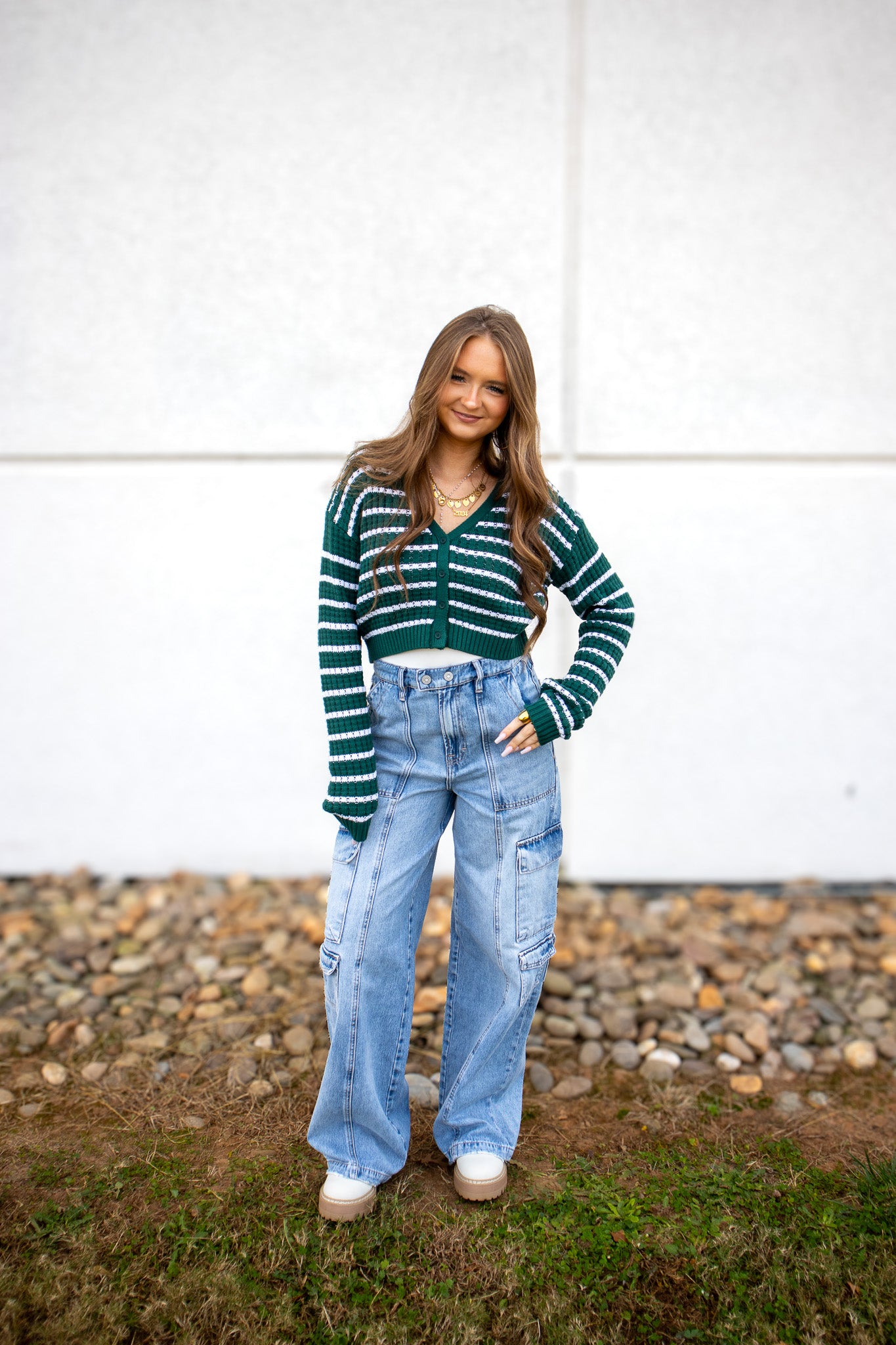 Evergreen Stripe Cardigan