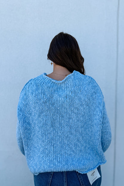 Free People - Opal Rollneck Knit Sweater - CASHMERE BLUE