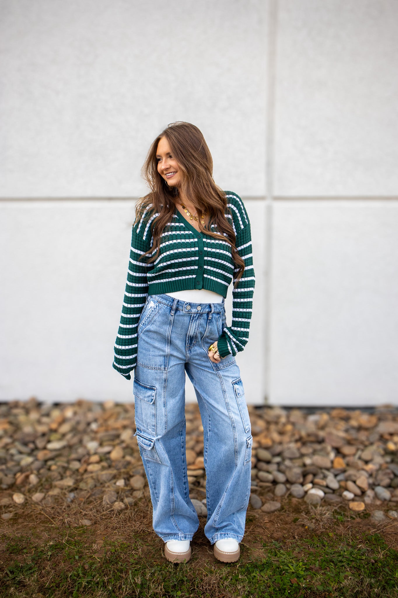 Evergreen Stripe Cardigan