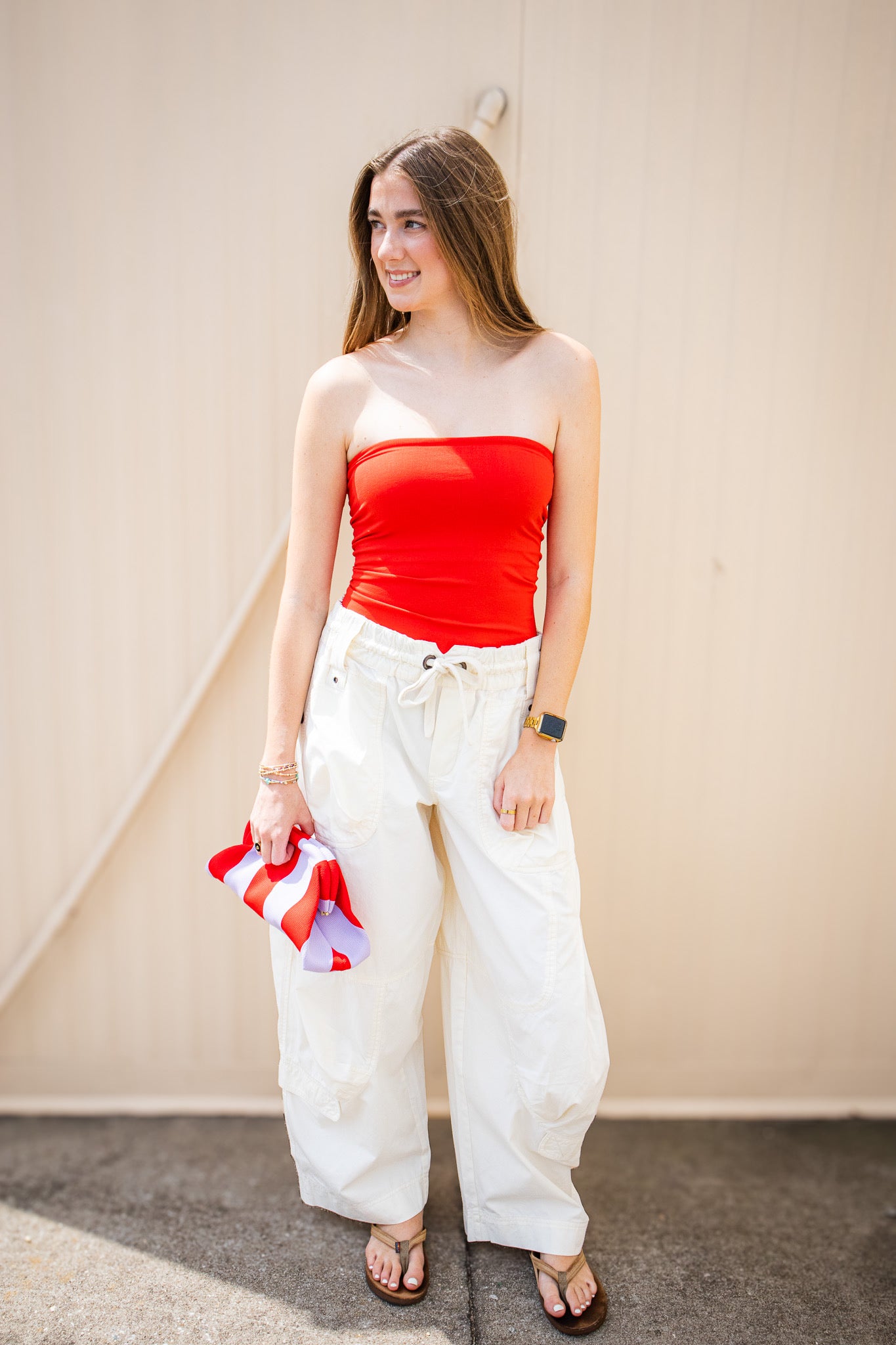 Free People - Onset Pull-On Parachute Cargo Pants - TOFU (Off White)