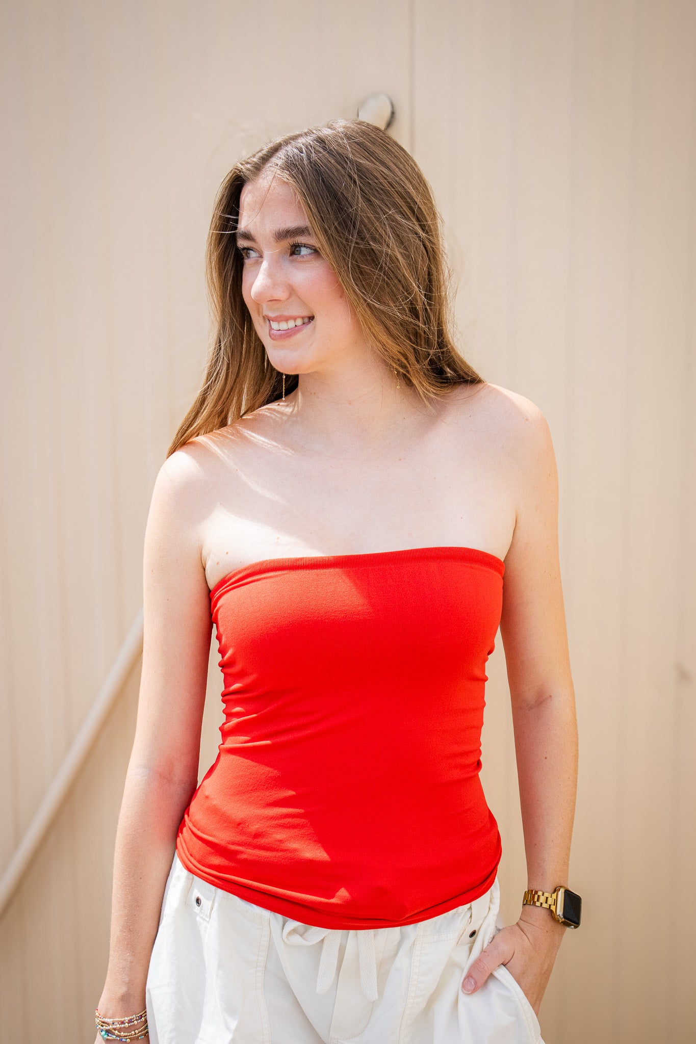 Free People - Carrie Seamless Tube Top - HIGH RISK RED