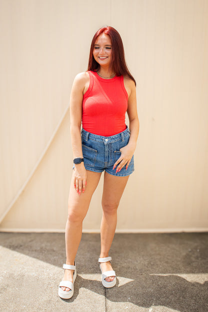 Free People - So Soft Seamless Modal Tank - ATLAS RED