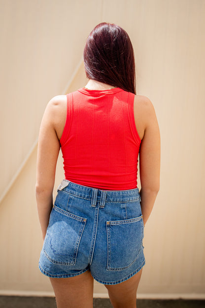 Free People - So Soft Seamless Modal Tank - ATLAS RED