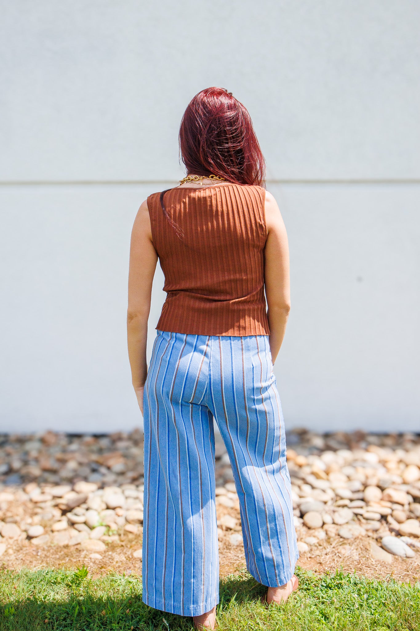 Free People - Tilly Ribbed Button-Down Vest - Honey Bronze