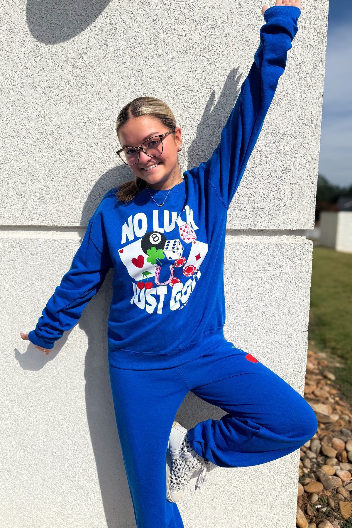 No Luck Just God Graphic Sweatpants