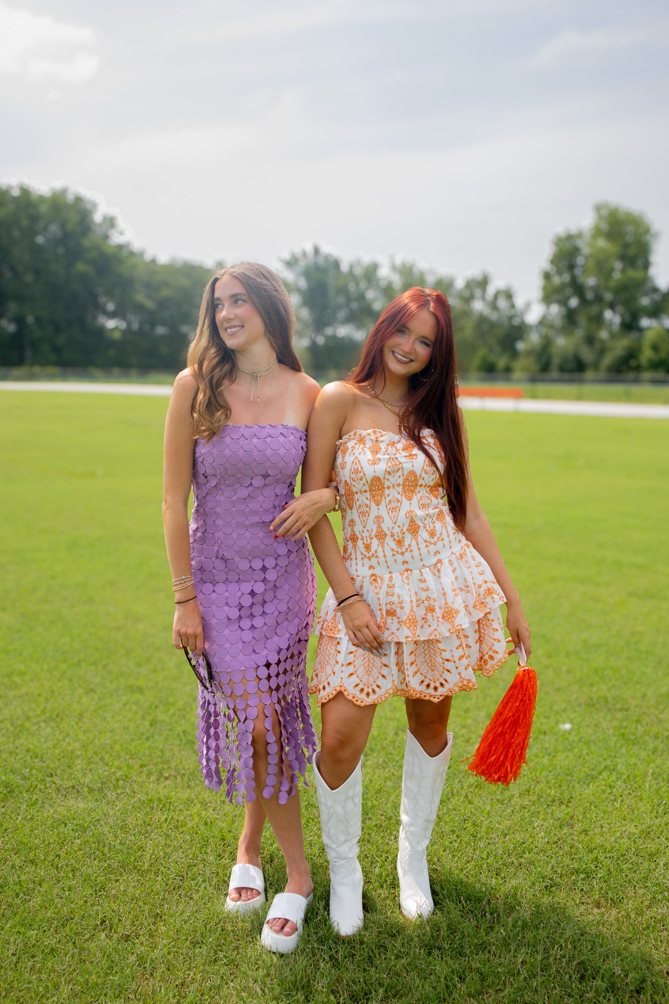 Winning Look Purple Strapless Midi Dress