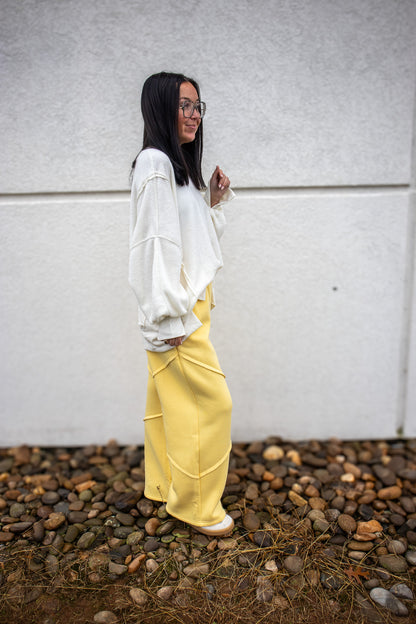 Cozy Fleece Oversized Sweatshirt - IVORY