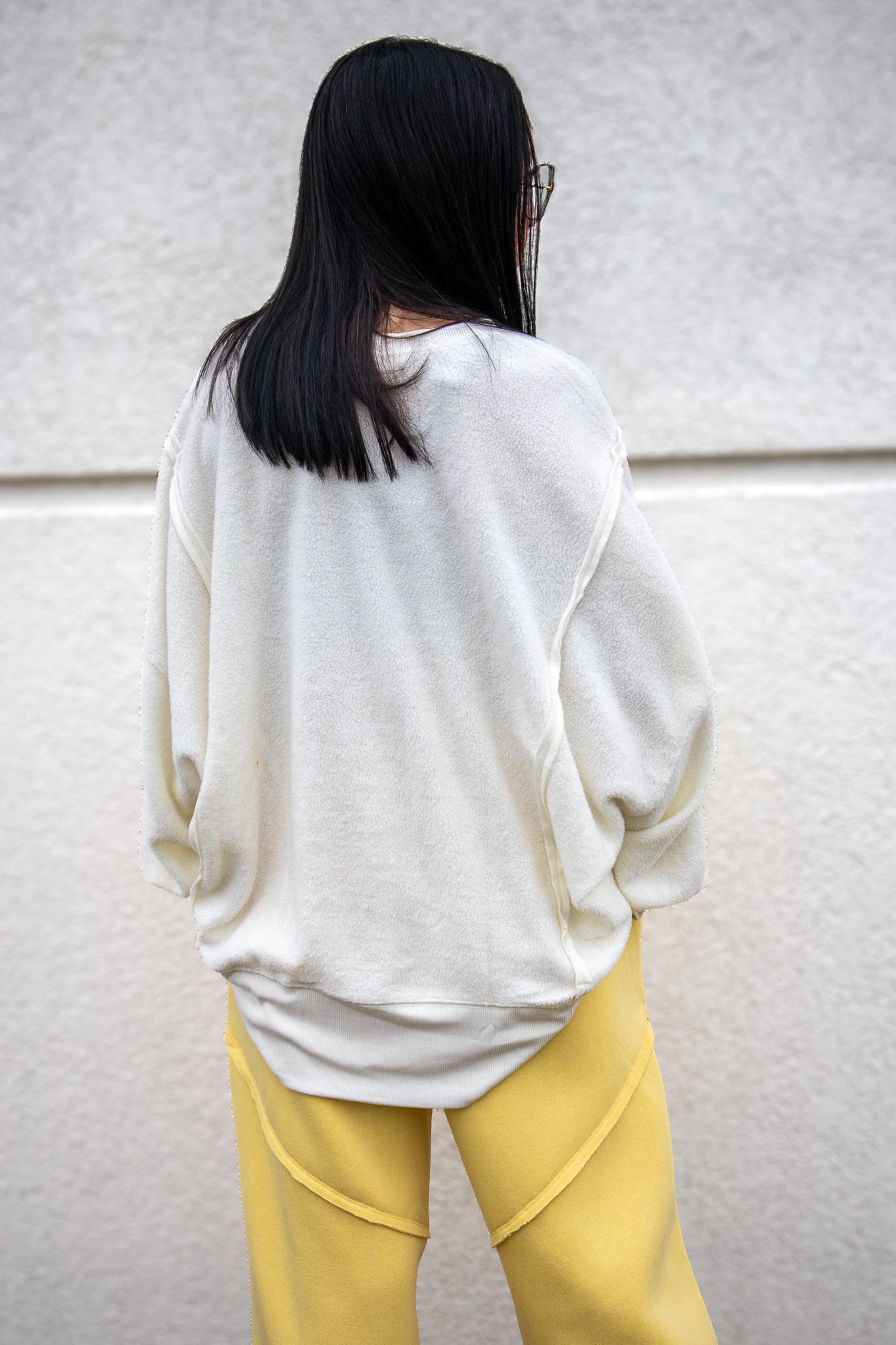 Cozy Fleece Oversized Sweatshirt - IVORY