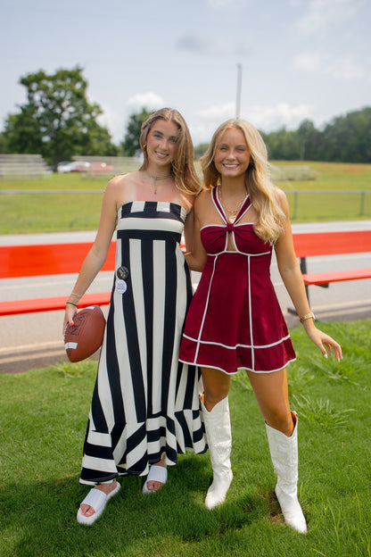 Rivalry Garnet Cutout Mini Dress