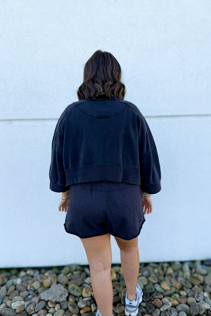 Free People - Intercept Short Sleeve Pullover - Black