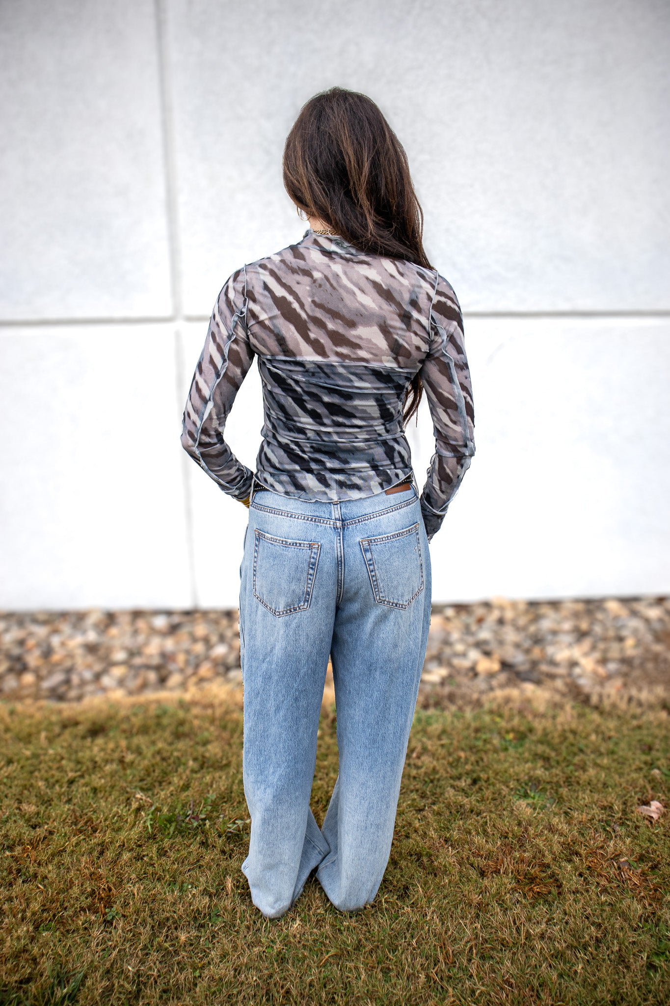 Urban Wild Mesh Top - BLACK/GRAY