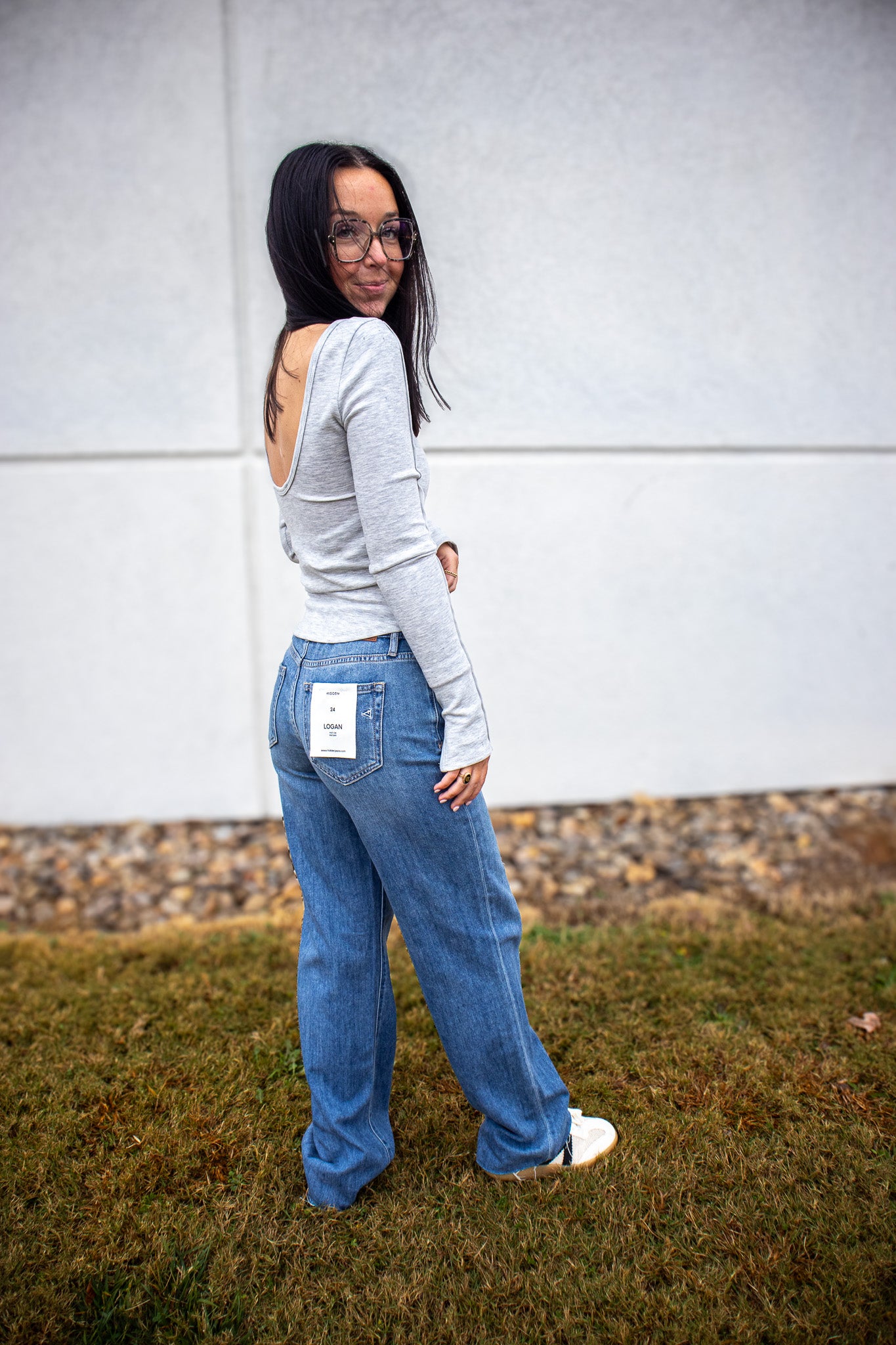 Low Key Long Sleeve Top - HEATHER GRAY