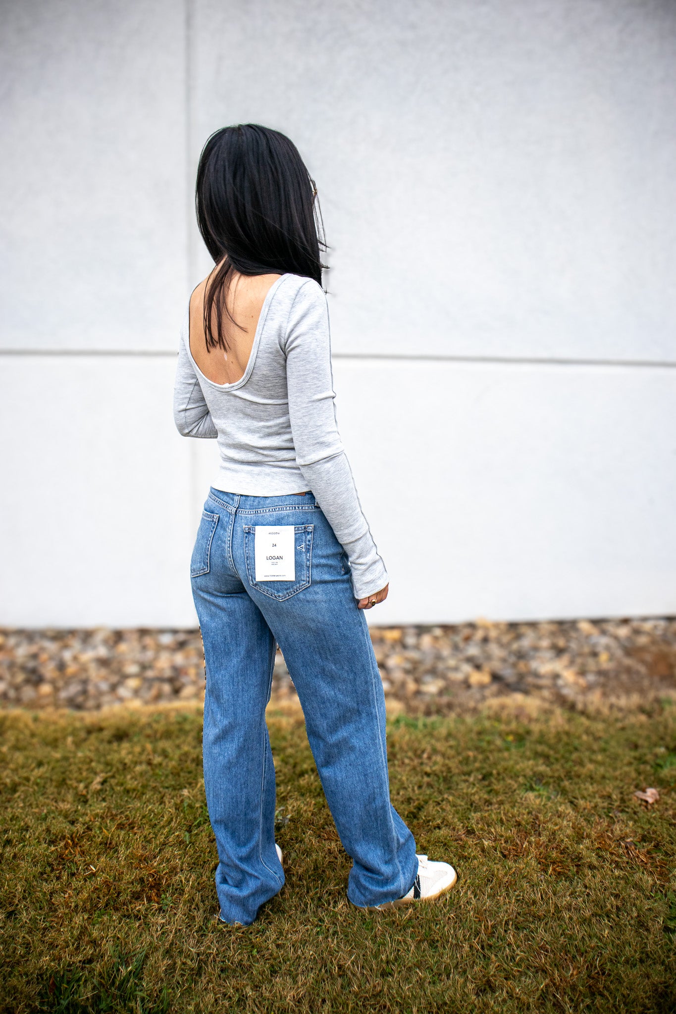 Low Key Long Sleeve Top - HEATHER GRAY