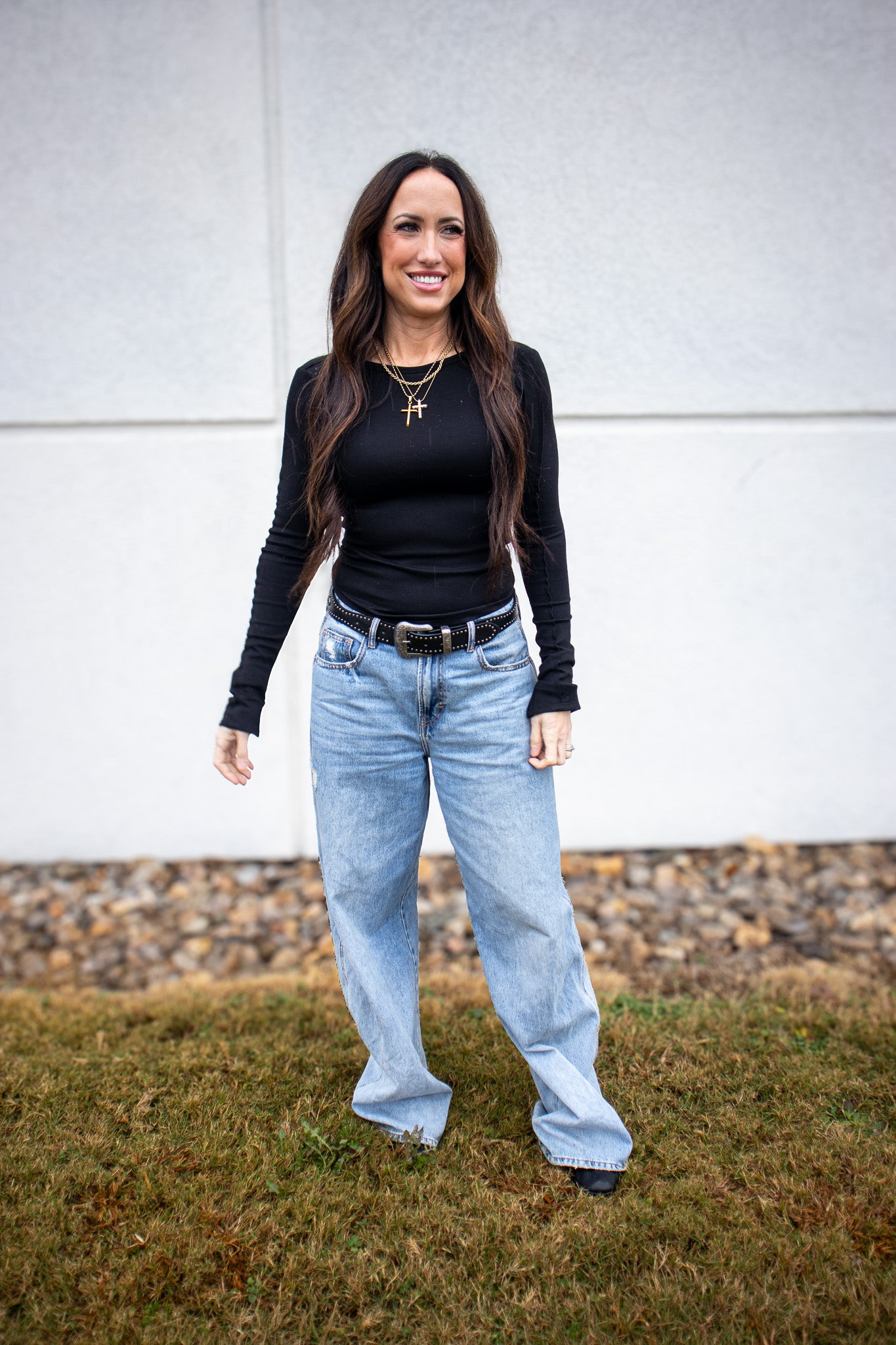 Low Key Long Sleeve Top - BLACK