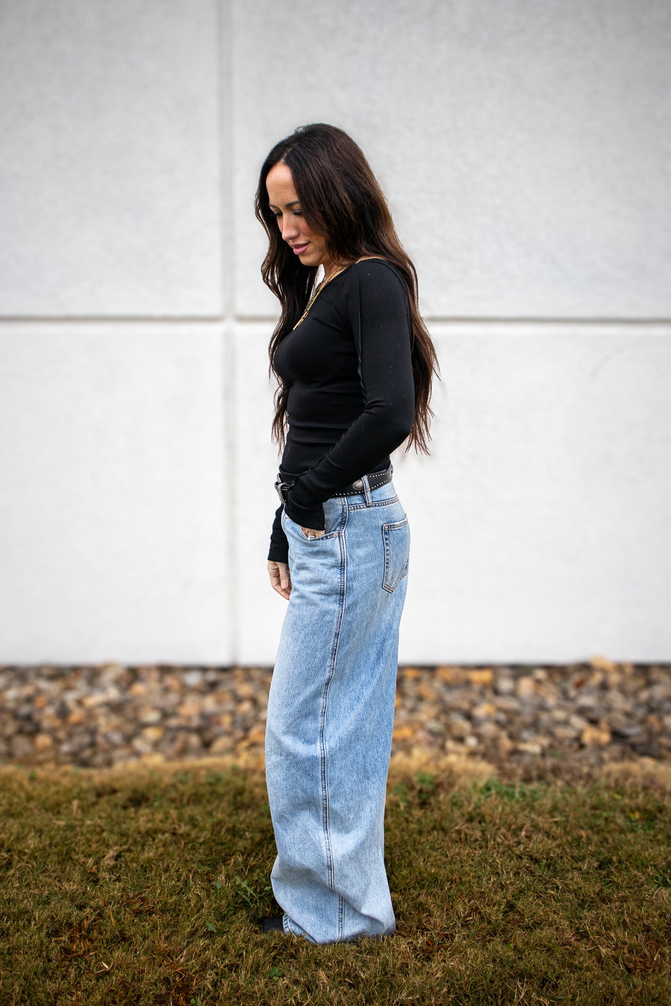 Low Key Long Sleeve Top - BLACK