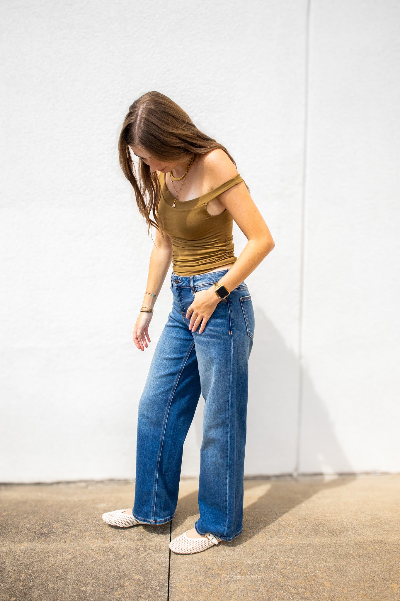 Hidden - Logan Dark Vintage Wash Mid Rise Dad Jeans