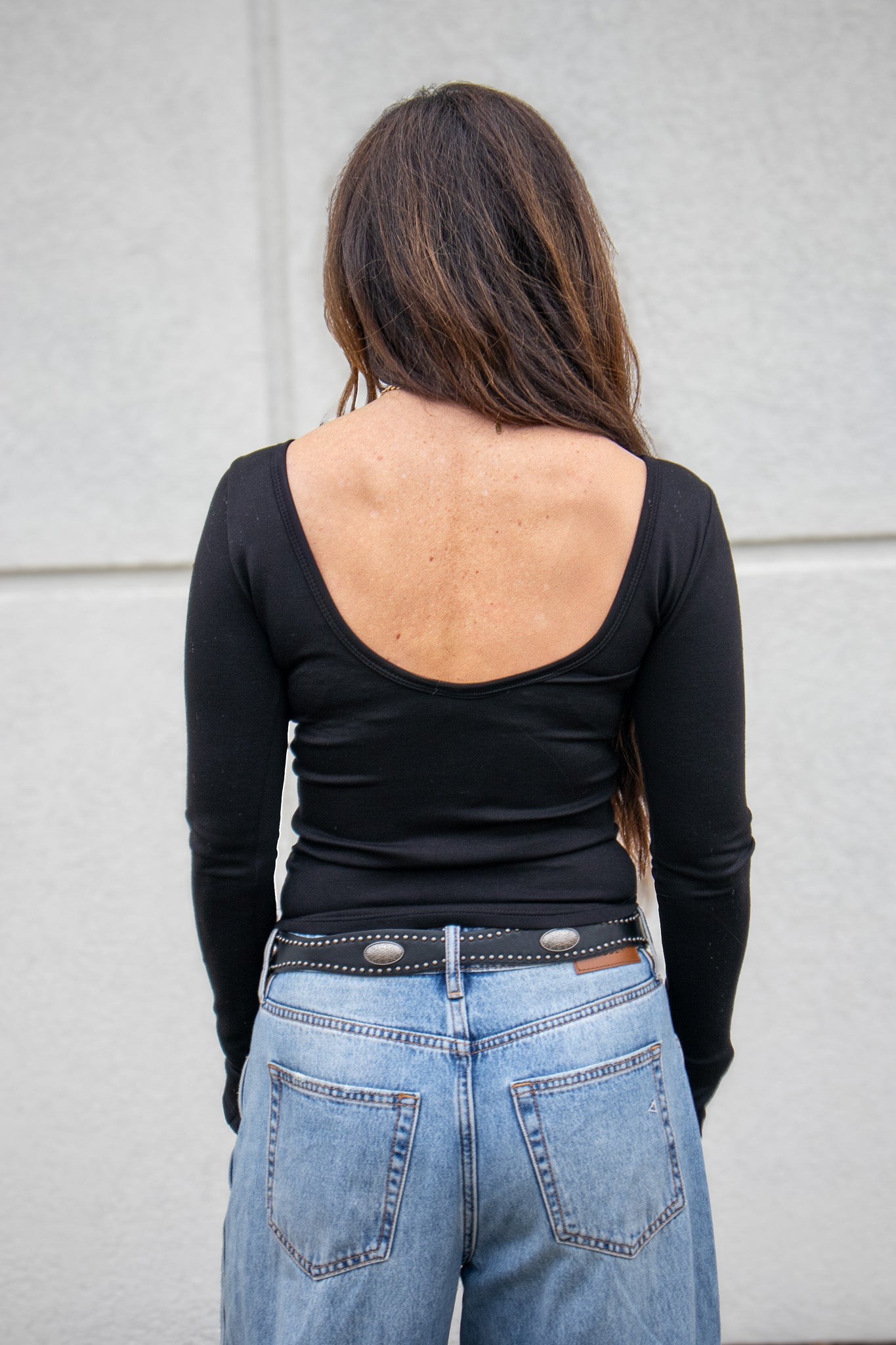 Low Key Long Sleeve Top - BLACK