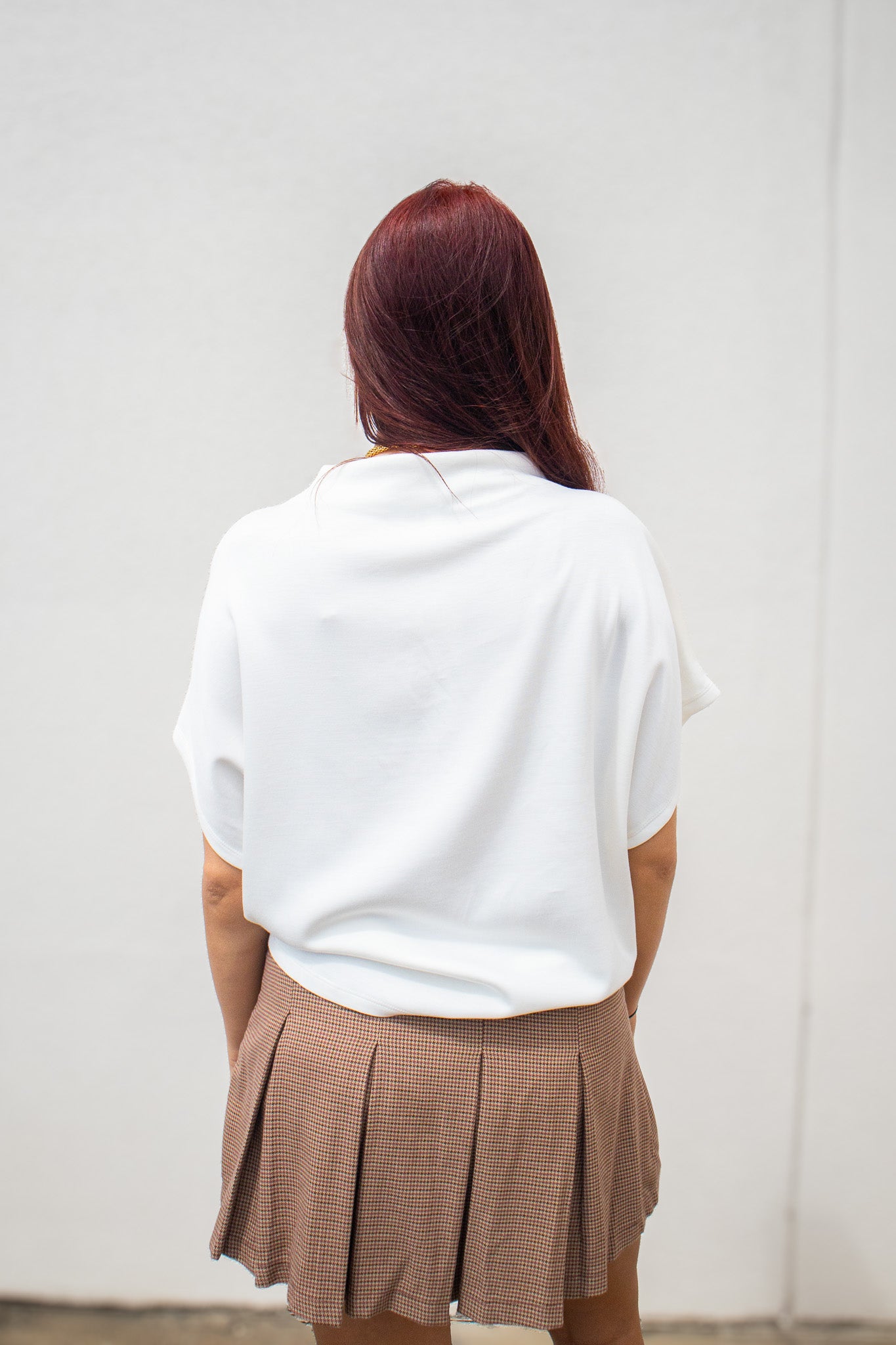 Modern Moment Boxy Mock Neck Top - White