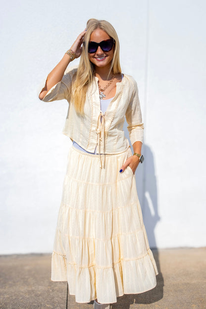 Desert Darling Skirt Set - Butter Yellow