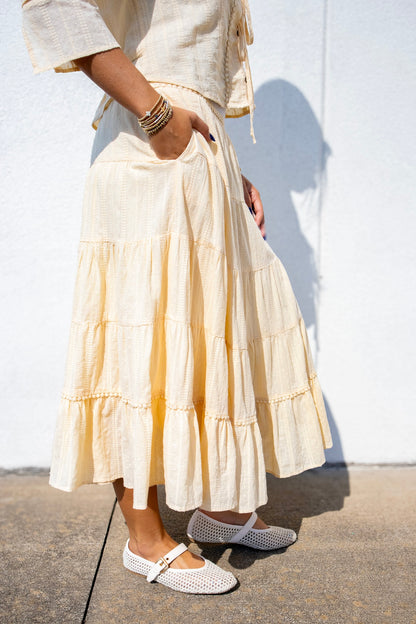 Desert Darling Skirt Set - Butter Yellow