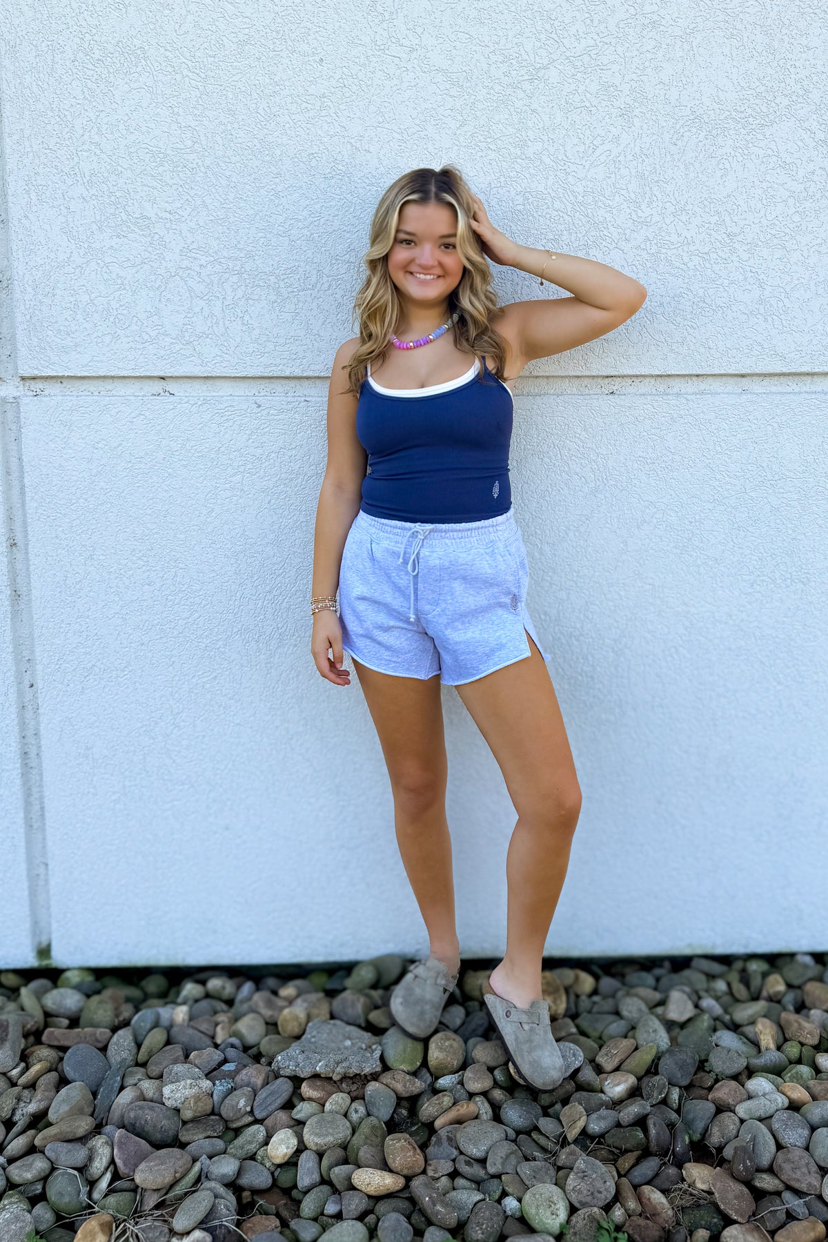 Free People - All Clear Coastline Cami - TRUE NAVY/CREAM