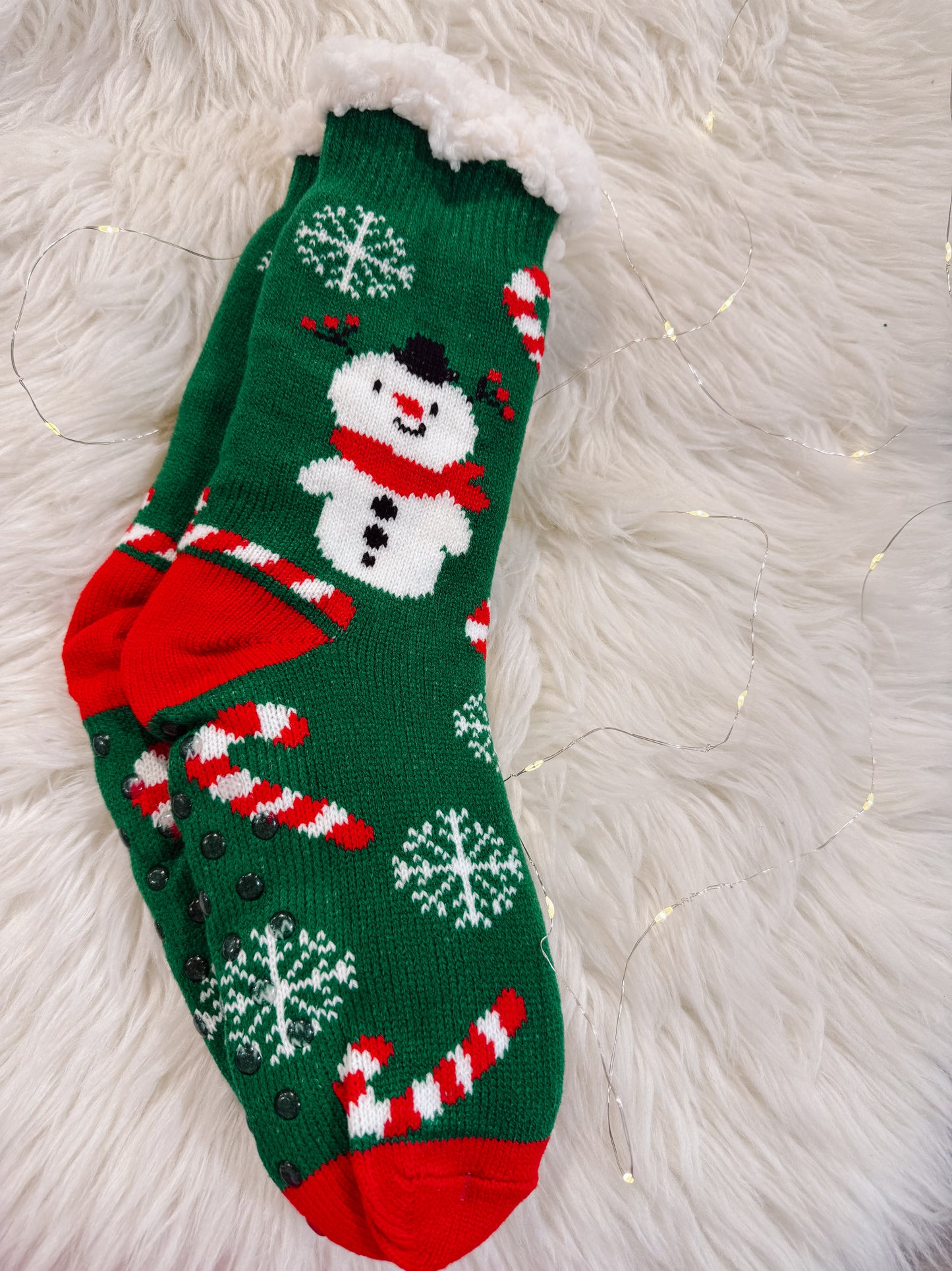 Christmas Time Sherpa Fuzzy Socks - WITH GRIPPERS