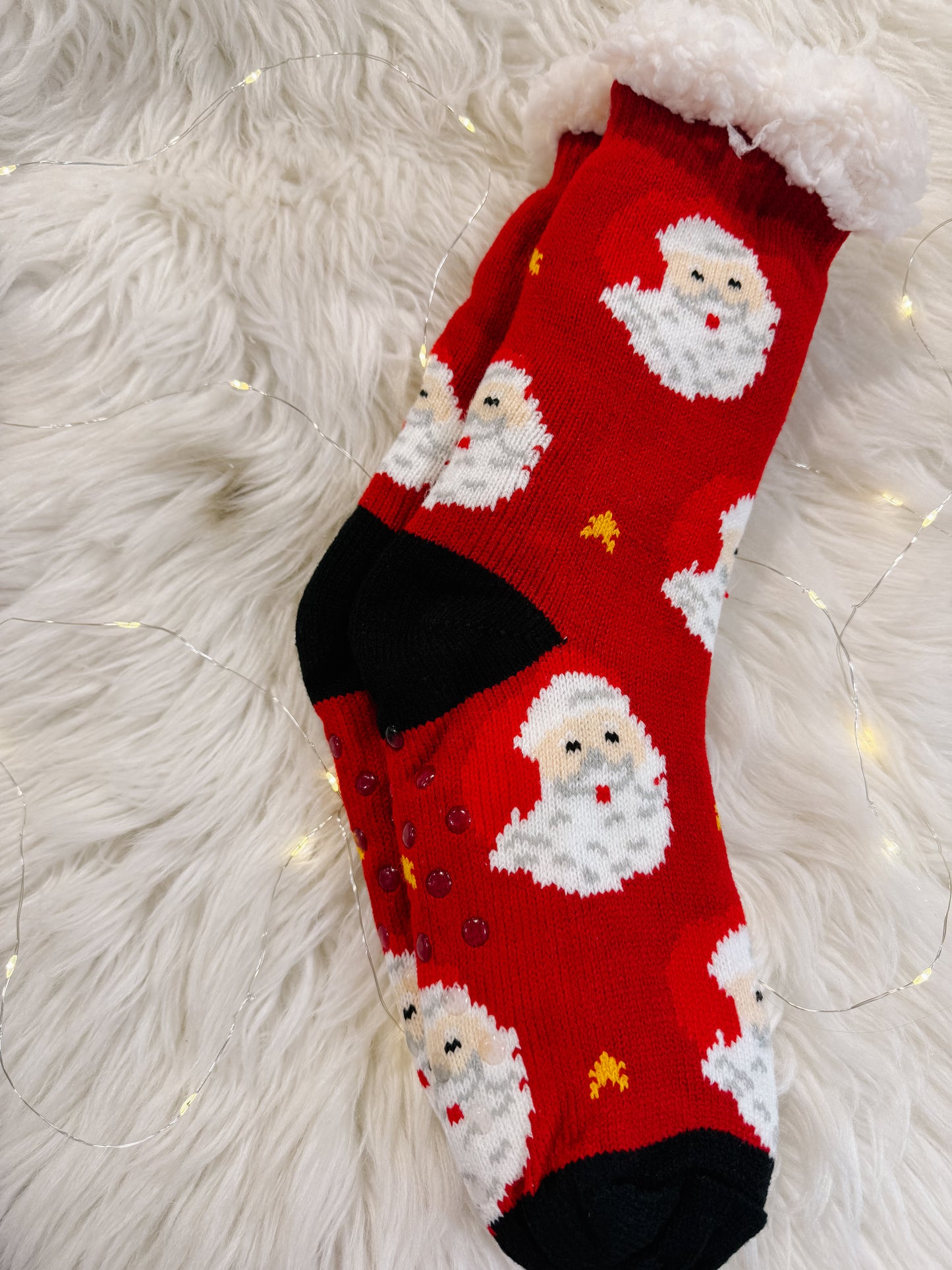 Christmas Time Sherpa Fuzzy Socks - WITH GRIPPERS