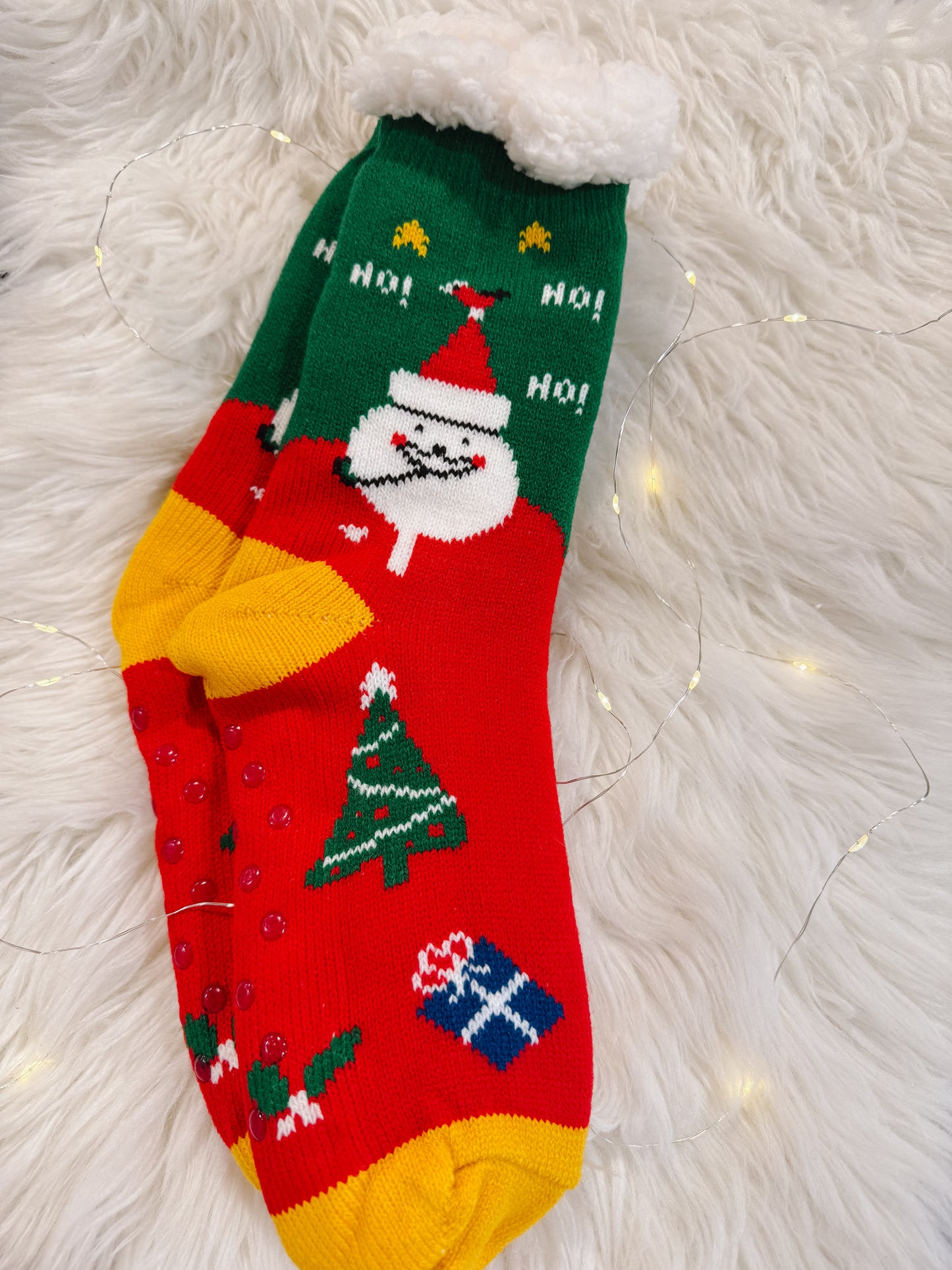 Christmas Time Sherpa Fuzzy Socks - WITH GRIPPERS