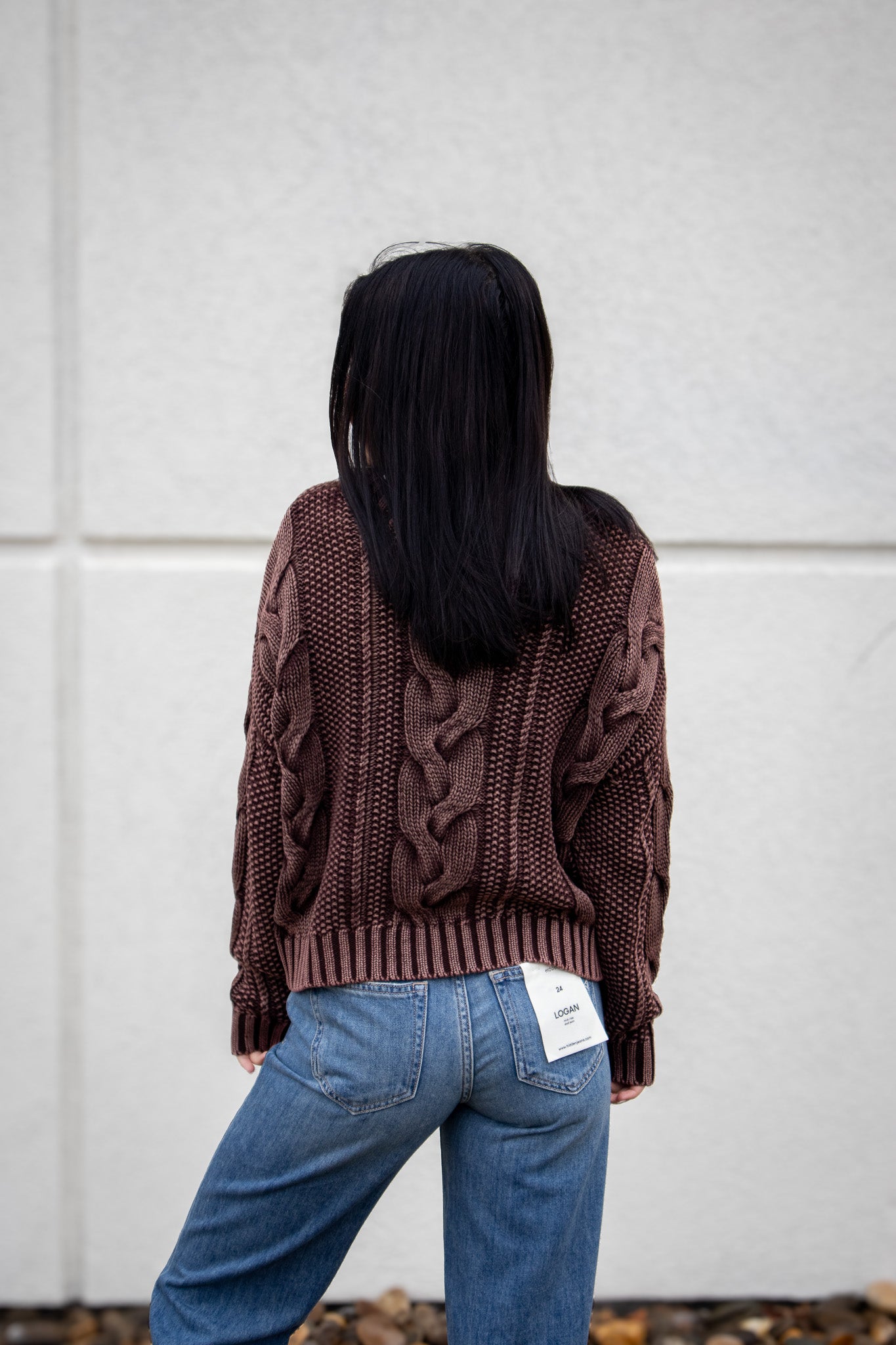 Stay Cozy Cable Knit Sweater - MAROON