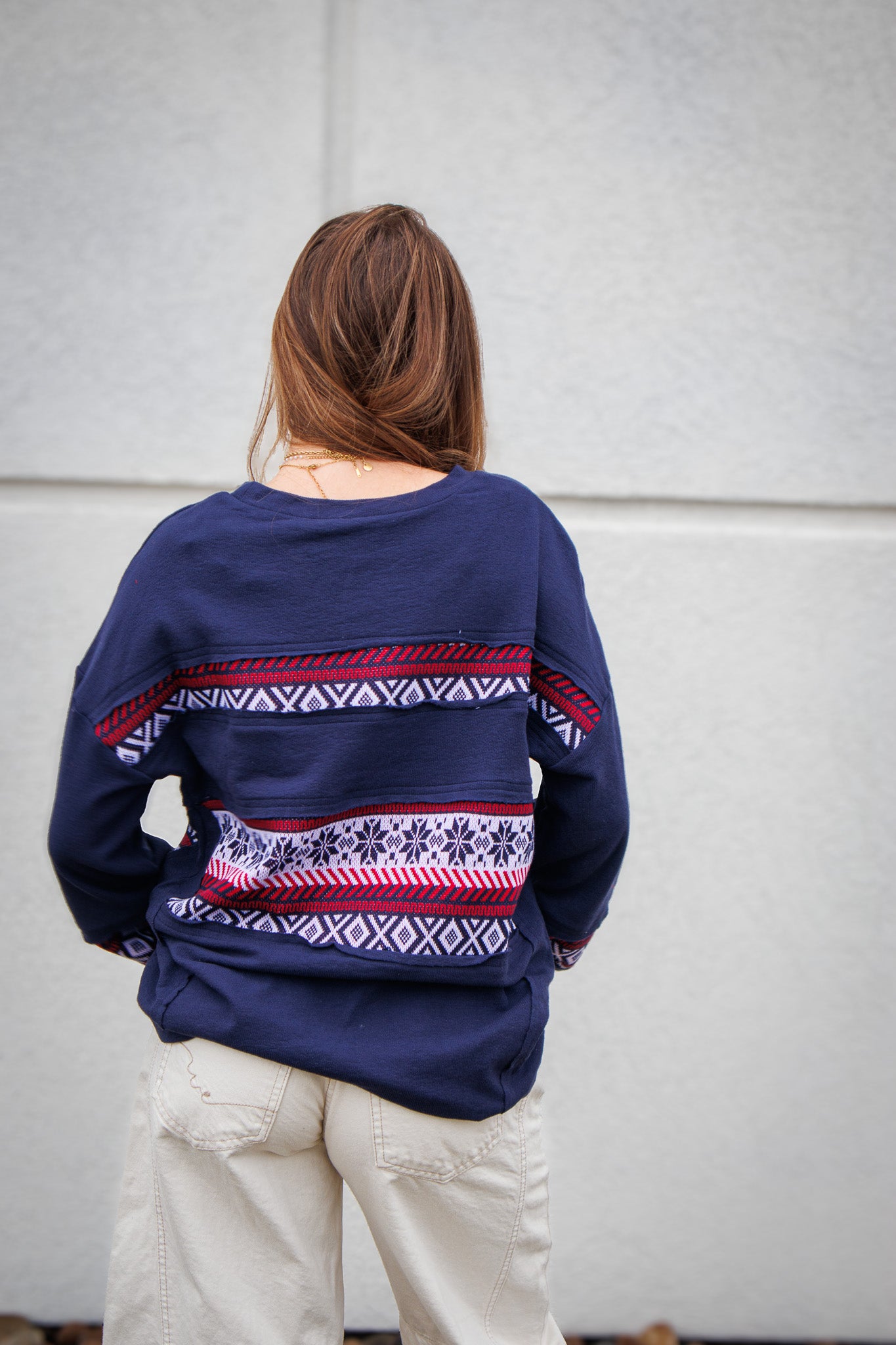 Fair Isle Navy Pullover