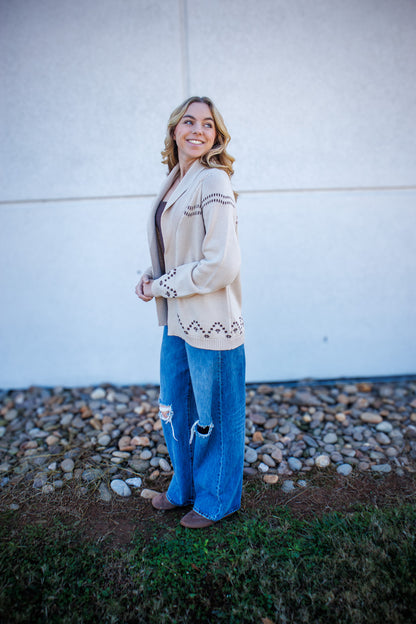 Western Horse Knit Cardigan