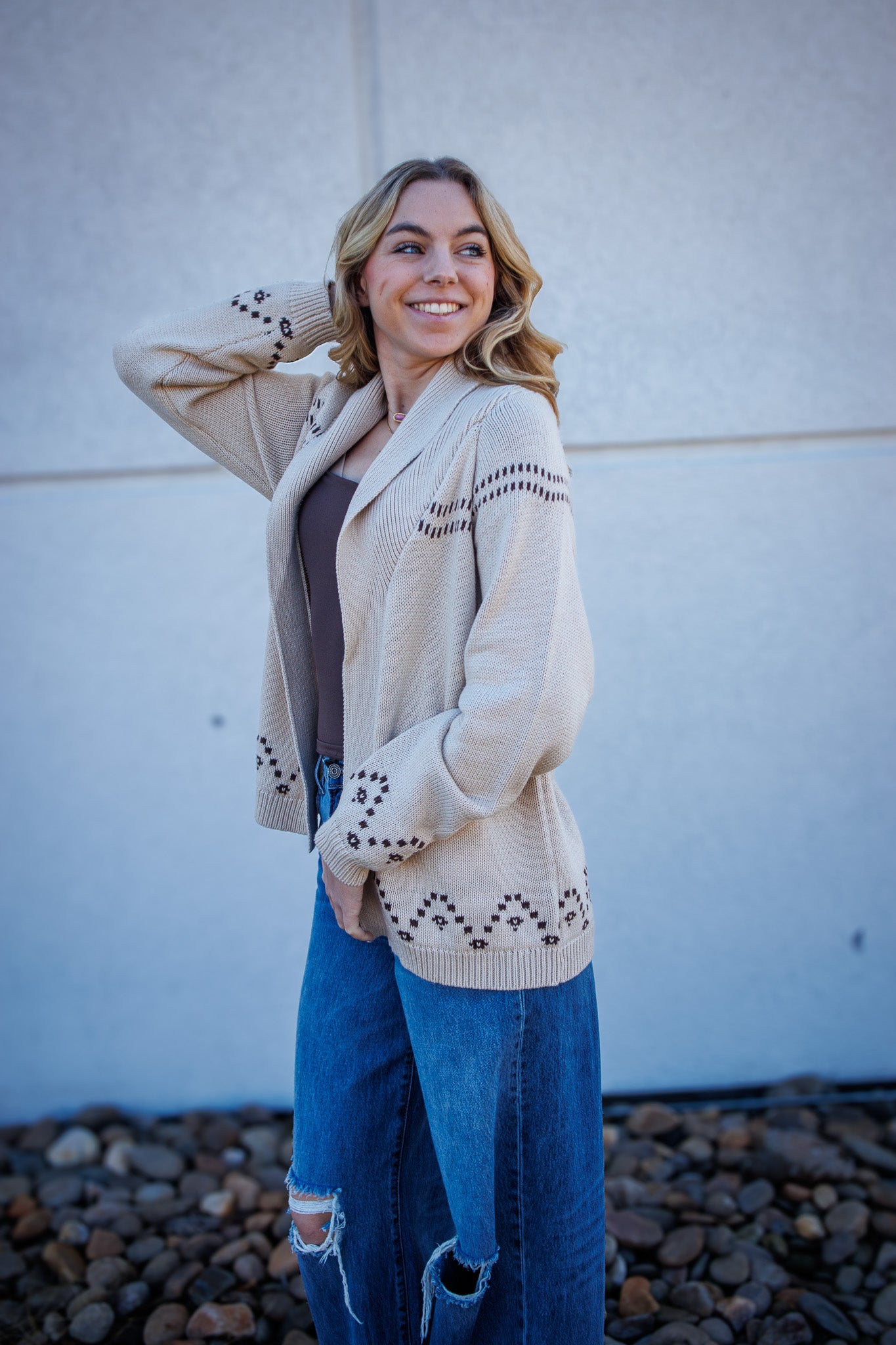 Western Horse Knit Cardigan