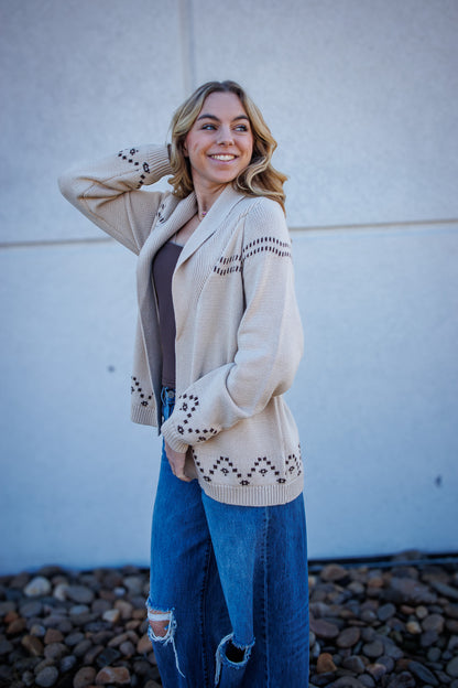Western Horse Knit Cardigan