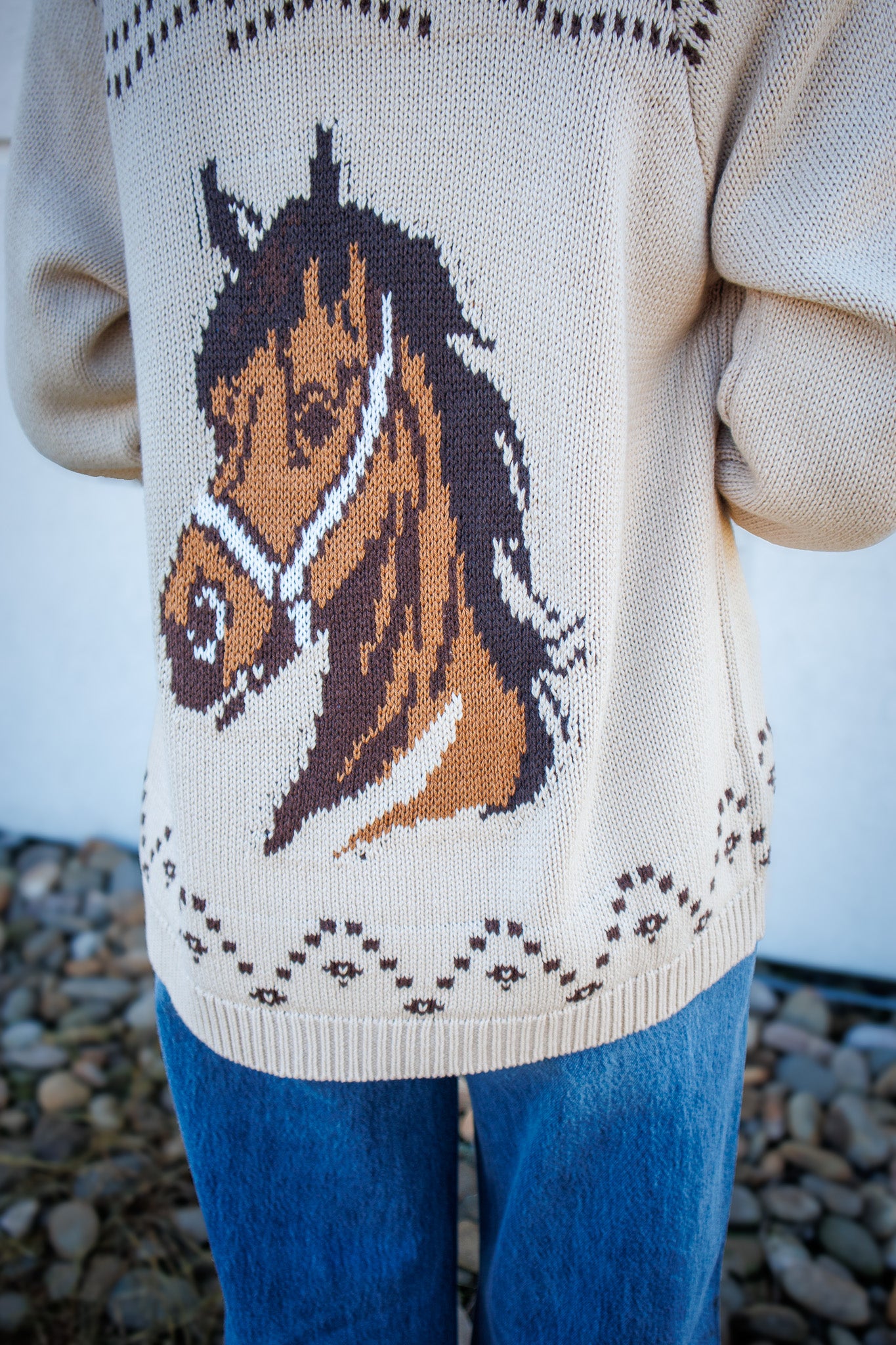 Western Horse Knit Cardigan