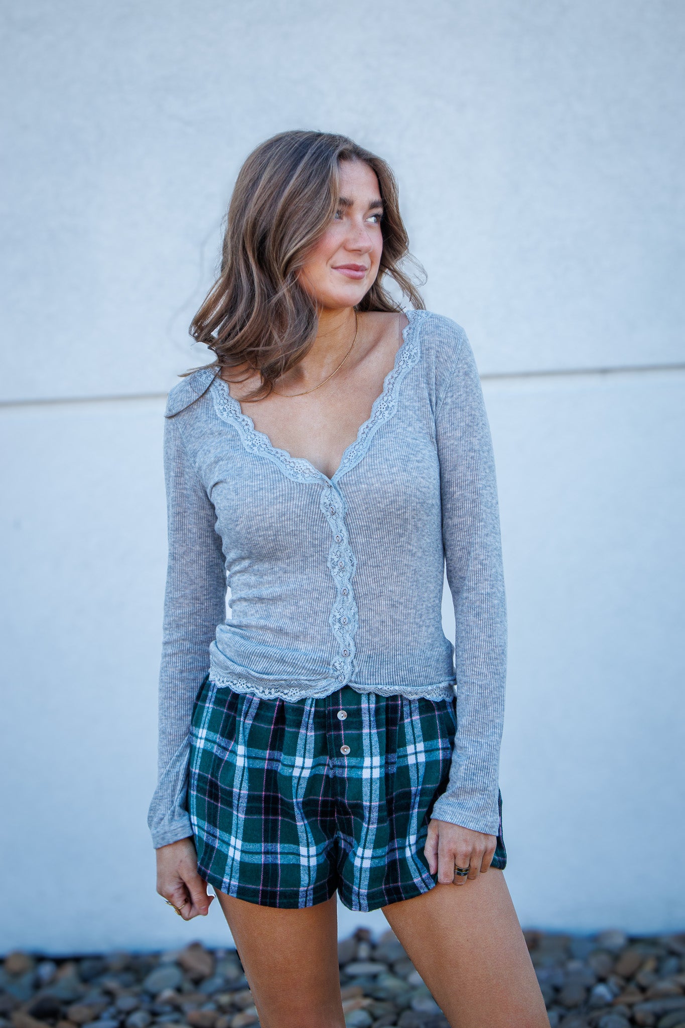 Free People - Big Love Rib Cardi - HEATHER GREY